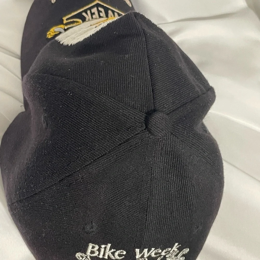 Daytona Beach Bike Week Black with Eagle and Claws Embroidered Cap